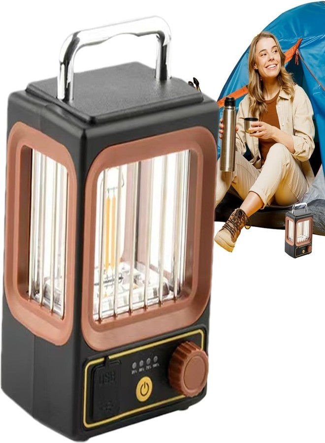COZIESS 1Pcs, Solar Camping Lantern Rechargeable | Vintage LED Camping Light with Progressive Light Modes | Dimmable Retro Outdoor Lamp for Camping, Hiking, Emergency & Home Decor. - Image 1